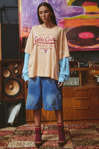 The Sabbi Custom Long Sleeve Tee - Apricot
