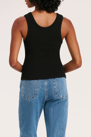 Organic Rib Singlet - Black - Nude Lucy - The Soho Movement
