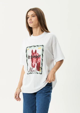 Oversized Horsegirl Tee - White - Tees - Afends - The Soho Movement