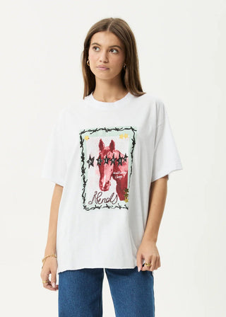 Oversized Horsegirl Tee - White - Tees - Afends - The Soho Movement