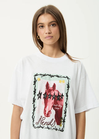 Oversized Horsegirl Tee - White - Tees - Afends - The Soho Movement