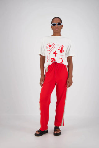 Panarea Trackpant - Red - Trackpants - Jasmine Alexa - The Soho Movement