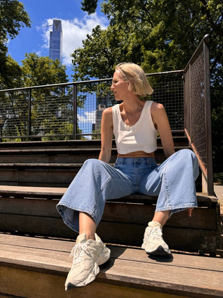 Pointelle Tank - vintage white - Tanks - The Soho Movement - The Soho Movement