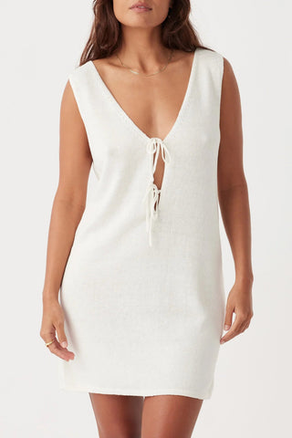 Poppy Organic Mini Dress - Cream - Dresses - Arcaa Movement - The Soho Movement
