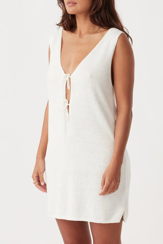 Poppy Organic Mini Dress - Cream - Dresses - Arcaa Movement - The Soho Movement