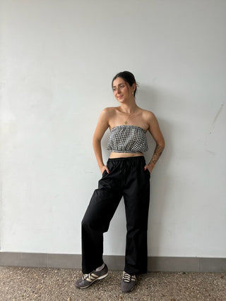 Poppy Poplin Pant - Black - Pants - The Soho Movement - The Soho Movement