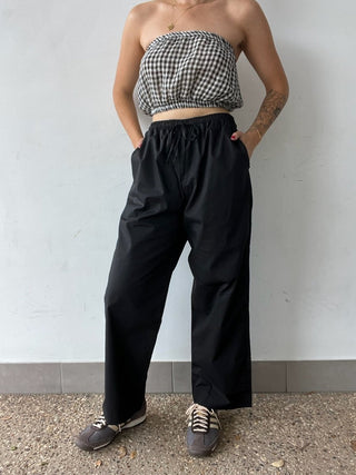 Poppy Poplin Pant - Black - Pants - The Soho Movement - The Soho Movement