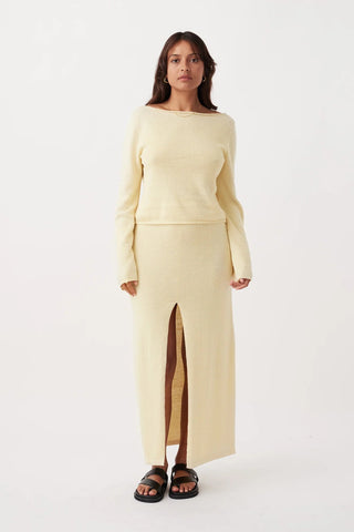 Poppy Skirt - Butter - Knitted skirts - Arcaa Movement - The Soho Movement