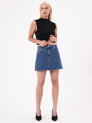 Reese Aline Skirt - Light Vintage Blue - Denim skirt - Abrand - The Soho Movement
