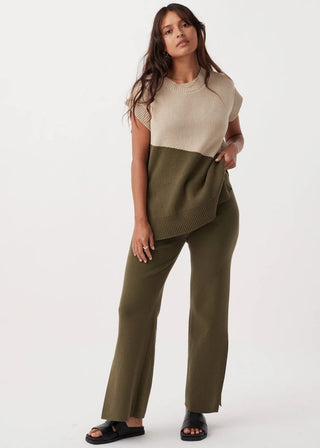 Ria Pants - Olive - Knitted pants - Arcaa Movement - The Soho Movement