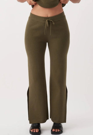 Ria Pants - Olive - Knitted pants - Arcaa Movement - The Soho Movement