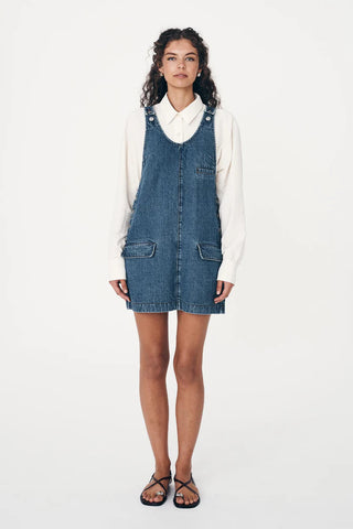 Franka Denim Mini Dress - Classic Wash