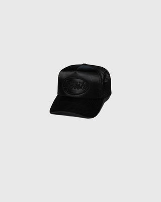 Satin Spesh Trucker - Black - Caps - Something Very Special - The Soho Movement