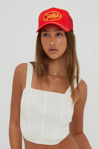 Satin Spesh Trucker - Red - Hats - Something Very Special - The Soho Movement