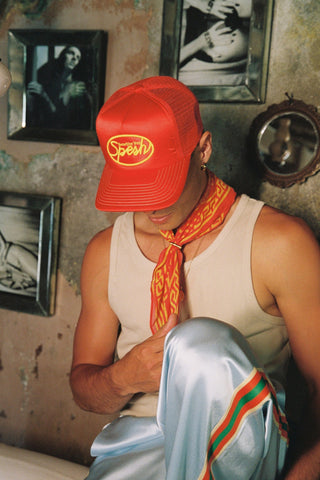 Satin Spesh Trucker - Red - Hats - Something Very Special - The Soho Movement