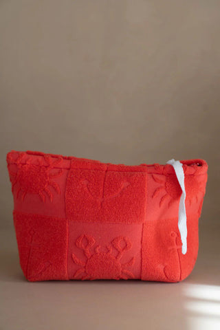 Seaside Terry Beach Clutch - Lobster Red - Bag - Araminta James - The Soho Movement