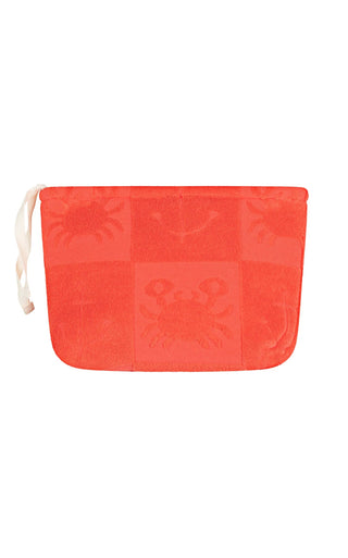 Seaside Terry Beach Clutch - Lobster Red - Bag - Araminta James - The Soho Movement