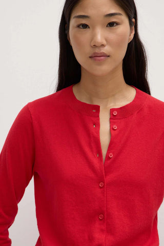 Semra Cotton Cashmere Cardigan - Goji - Knitwear - Assembly Label - The Soho Movement