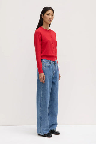 Semra Cotton Cashmere Cardigan - Goji - Knitwear - Assembly Label - The Soho Movement