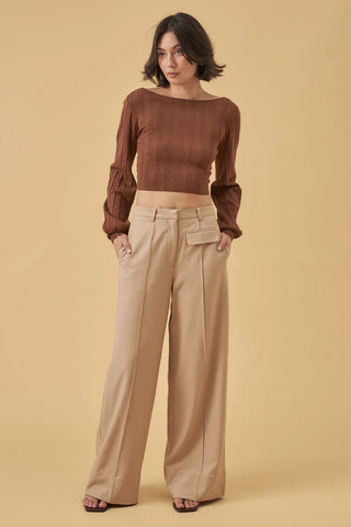 Sense Knit Top - Chocolate - MON RENN - The Soho Movement