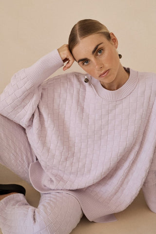Sierra Organic Knit Pant - Lilac - Arcaa Movement - The Soho Movement
