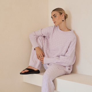 Sierra Organic Knit Sweater - Lilac - Knitwear - Arcaa Movement - The Soho Movement
