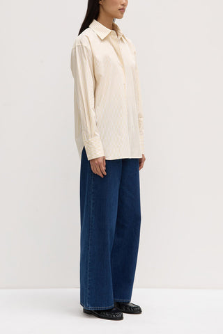 Signature Poplin Shirt - Camomile/White - Shirts & Tops - Assembly Label - The Soho Movement