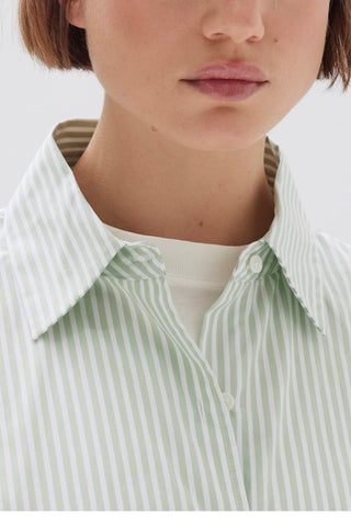 Signature Poplin Shirt - Rosemary/White - Shirts & Tops - Assembly Label - The Soho Movement