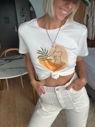 Silhouette Tee - Cream - Tshirts - The Soho Movement - The Soho Movement