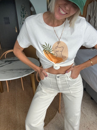 Silhouette Tee - Cream - Tshirts - The Soho Movement - The Soho Movement