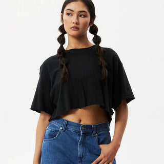 Slay Crop Tee - Black - Afends - The Soho Movement
