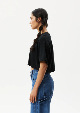 Slay Crop Tee - Black - Afends - The Soho Movement
