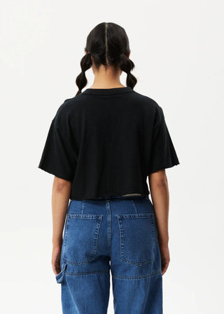 Slay Crop Tee - Black - Afends - The Soho Movement