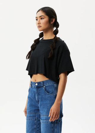 Slay Crop Tee - Black - Afends - The Soho Movement