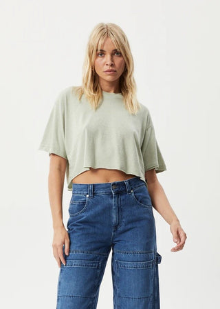Slay Crop Tee - Eucalyptus - Afends - The Soho Movement