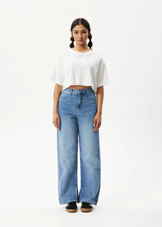 Slay Crop Tee - White - Afends - The Soho Movement