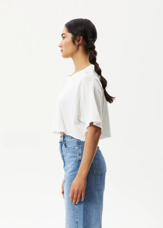 Slay Crop Tee - White - Afends - The Soho Movement