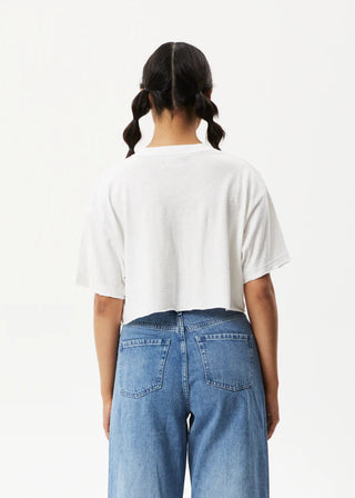 Slay Crop Tee - White - Afends - The Soho Movement