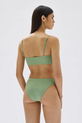 Square Neck Swim Top - Pandan - Assembly Label - The Soho Movement
