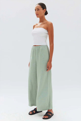 Stella Linen Pant - Nettle - Assembly Label - The Soho Movement