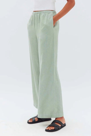 Stella Linen Pant - Nettle - Assembly Label - The Soho Movement