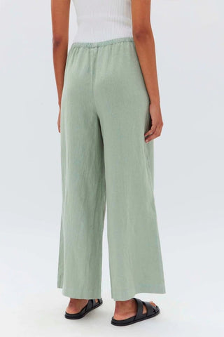 Stella Linen Pant - Nettle - Assembly Label - The Soho Movement