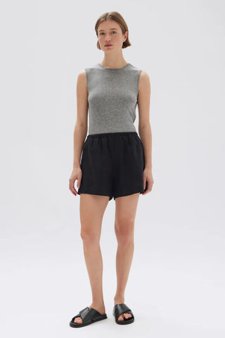 Stella Linen Short - Black - Shorts - Assembly Label - The Soho Movement
