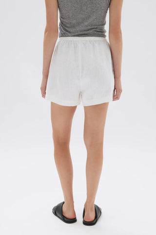 Stella Linen Short - White - Shorts - Assembly Label - The Soho Movement