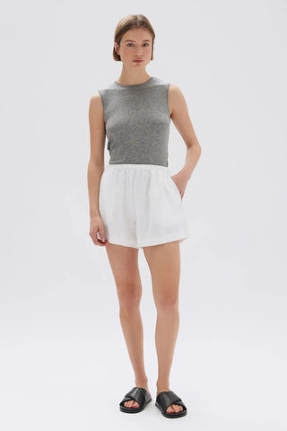 Stella Linen Short - White - Shorts - Assembly Label - The Soho Movement