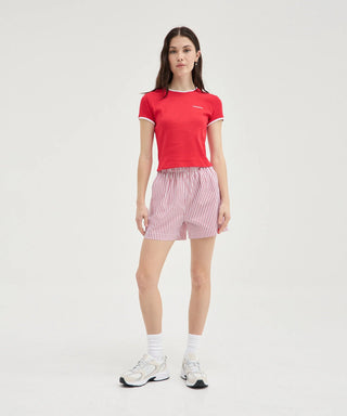 Striped Short - Red Stripe - Shorts - Holiday shop. - The Soho Movement