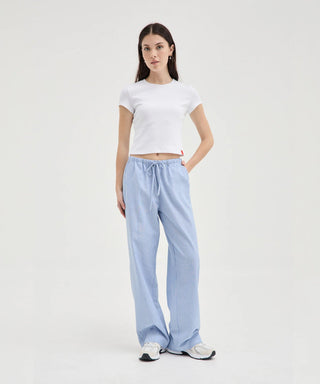 Striped Tie Pants - Blue Stripe - Pants - Holiday shop. - The Soho Movement