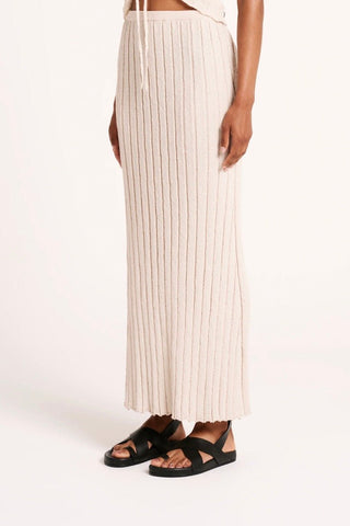 Taiyo Knit Skirt - Stone - Nude Lucy - The Soho Movement