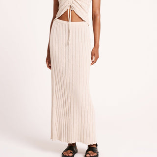 Taiyo Knit Skirt - Stone - Nude Lucy - The Soho Movement