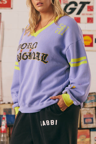 The Born Originals Jumper - Chartreuse & Lilac - Jumpers - Sabbi - The Soho Movement